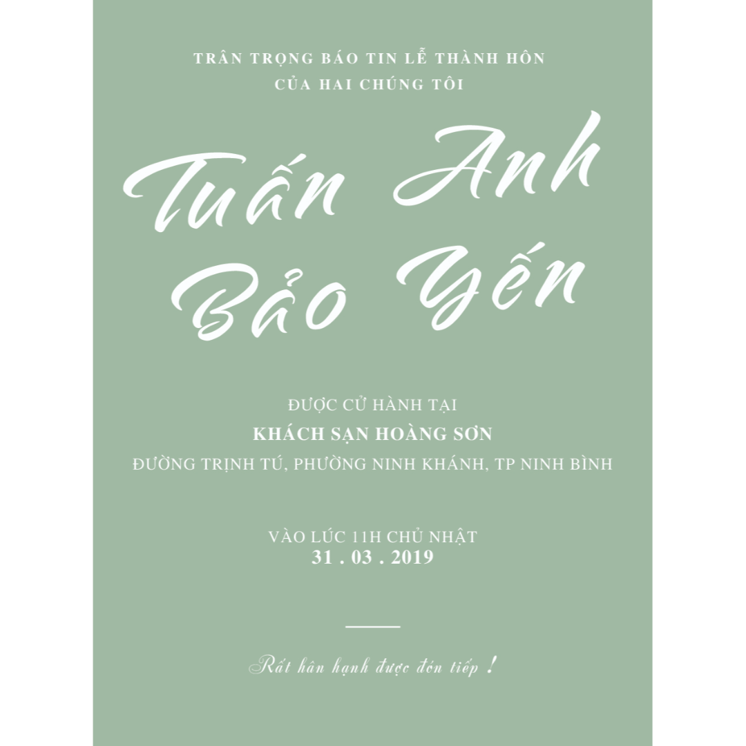 Thiệp cưới hiện đại Miền Nam 12 x 16G